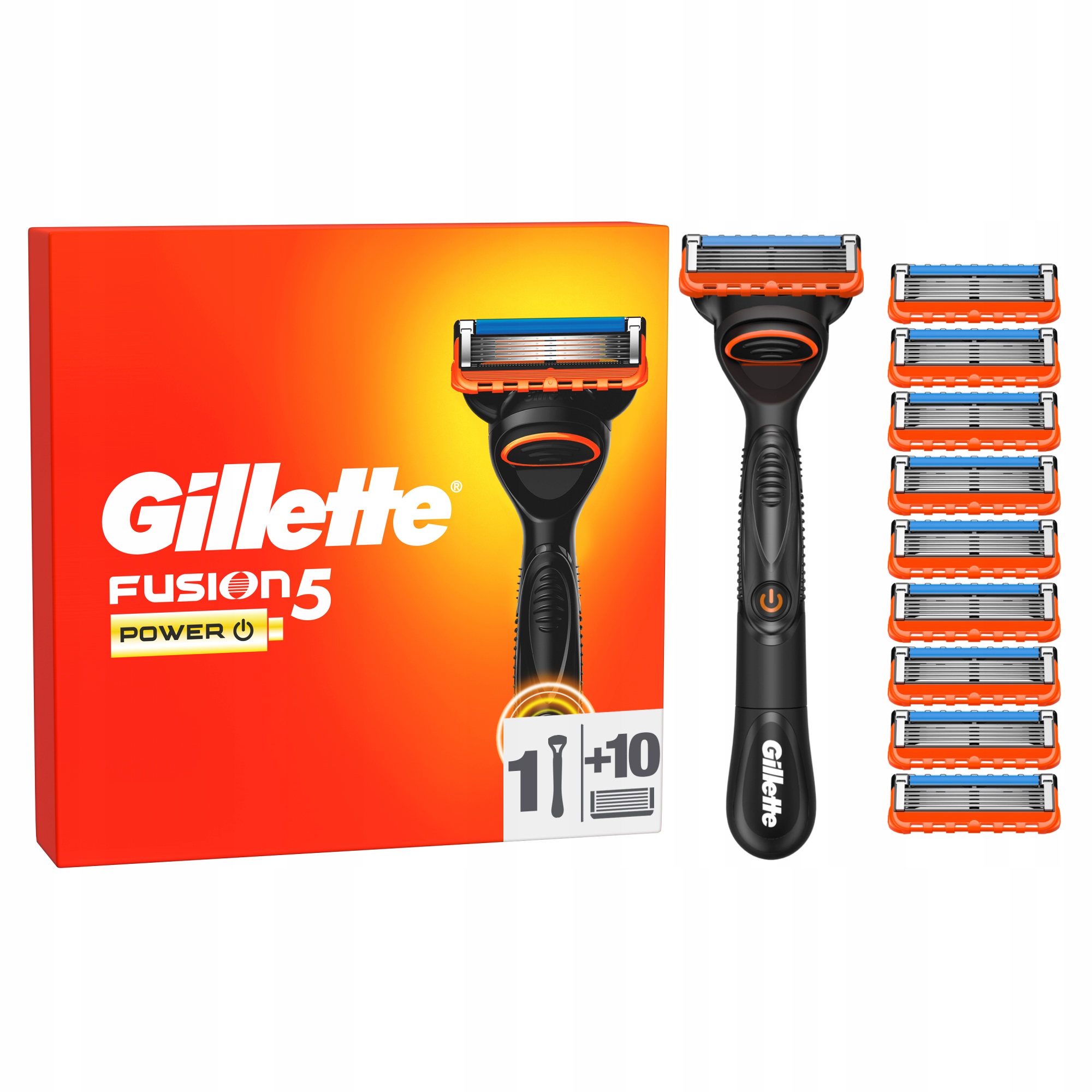 Pánsky holiaci strojček Gillette Fusion5 Power, 10 čepelí